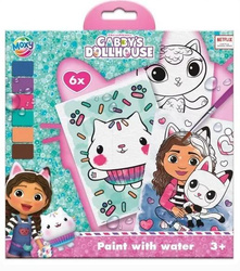 Kolorowanka wodna Koci Domek Gabi 6ark+pędzel