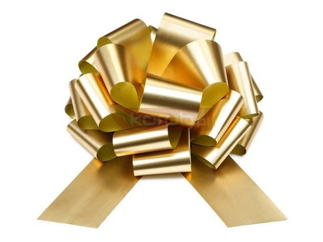 Kokarda dekoracyjna DIY jasny złoty 40cm