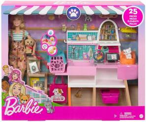 Lalka Barbie Sklep dla zwierząt GRG90