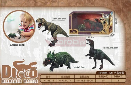 Zestaw dinozaurów