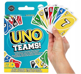 GRA KARTY UNO TEAMS gra rodzinna dla dzieci +7 lat HXT58