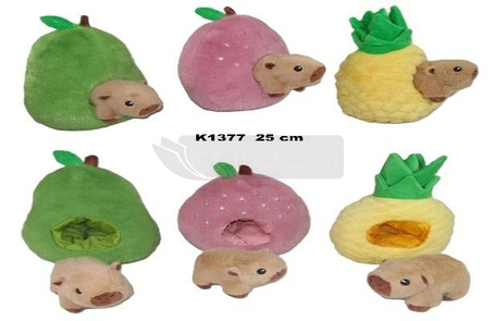 Kapibara z owocowym domkiem 25cm MIX