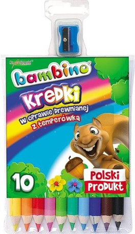 Kredki ołówkowe 10 kolorów bls BAMBINO