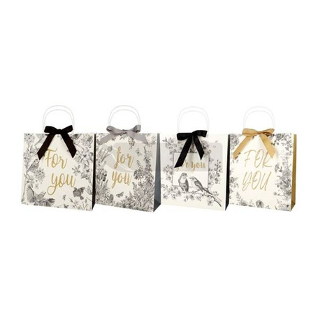 Torba prezentowa 28x28 kraft z kokardą for you mix