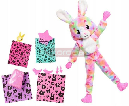 BARBIE CUTIE REVEAL KOLOROWE MARZENIA Lalka w kostiumie zwierzątka KRÓLIK HRK38