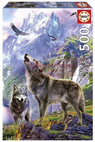 Puzzle 500 Wilki w górach