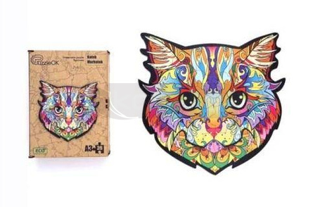 Puzzle drewniane eko 39 Kotek Murkotek A3
