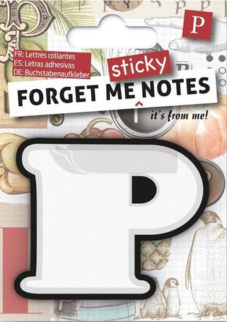 Forget me sticky notes kart samoprzylepne litera P