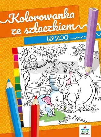 Kolorowanka ze szlaczkiem. W ZOO