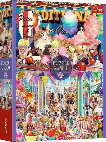 Puzzle 2x500 Puszyści przyjaciele TREFL
