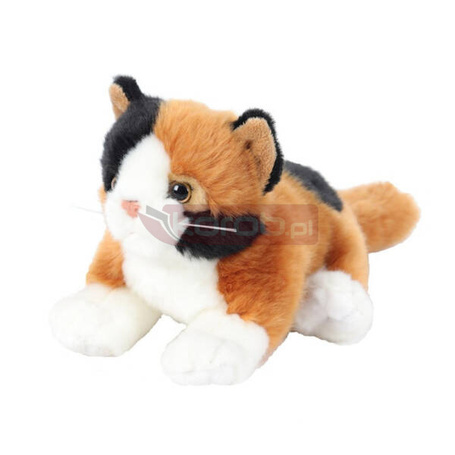 Maskotka Kot leżący brązowy 30 cm