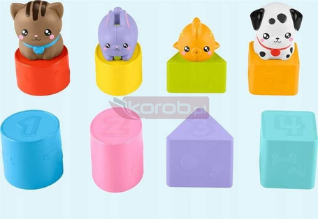 FISHER PRICE PETS TRANSPORTER DLA ZWIERZĄTEK sorter z klockami dla malucha HTW93