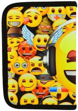 Piórnik dwuklapkowy bez wyposażenia emoji®