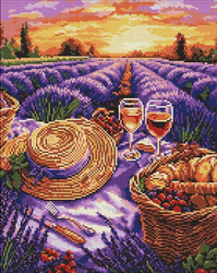 Diamentowa mozaika - Fioletowy horyzont 40x50cm