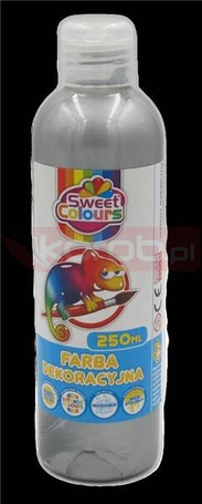 Farba dekoracyjna metaliczna srebrna 250ml