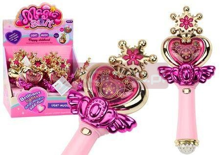 Różdżka księżniczki świało dźwięk różowa