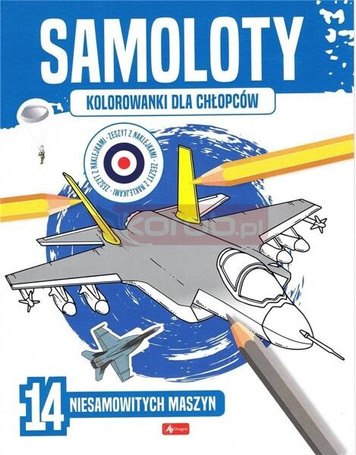 Kolorowanki dla chłopców. Samoloty