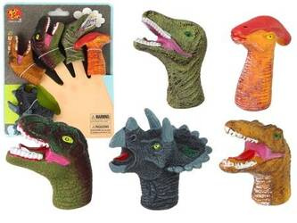 Pacynki na palce dinozaury kolorowe 5szt