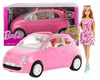 BARBIE AUTO FIAT 500 KABRIOLET SAMOCHÓD DLA LALEK Barbie zestaw z lalką HRG59