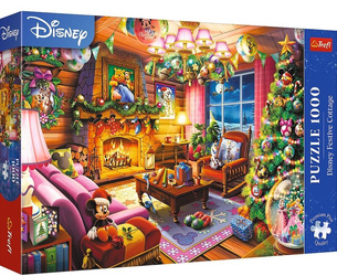 Puzzle 1000 Świąteczna chatka Disney TREFL