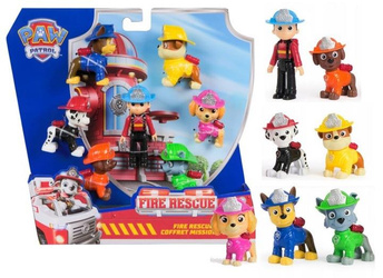 PSI PATROL ZESTAW 7 FIGUREK RESCUE FIRE z bajki drużyna straży pożarnej 6072961