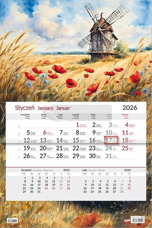 Kalendarz 2026 jednodzielny Młyn