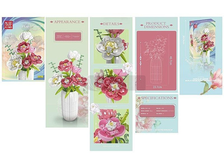 Klocki - kwiaty w wazonie