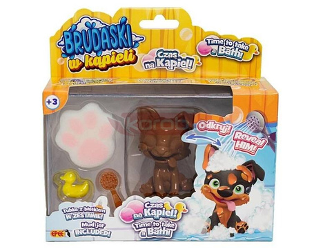 Brudaski w kąpieli piesek Corgi brązowo-czarny