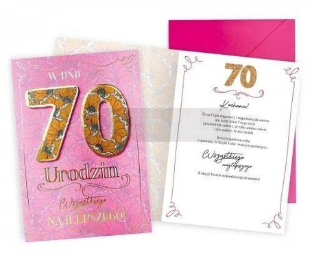 Karnet Urodziny 70