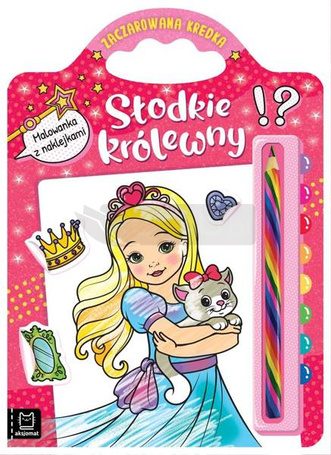 Słodkie królewny. Malowanka z naklejkami