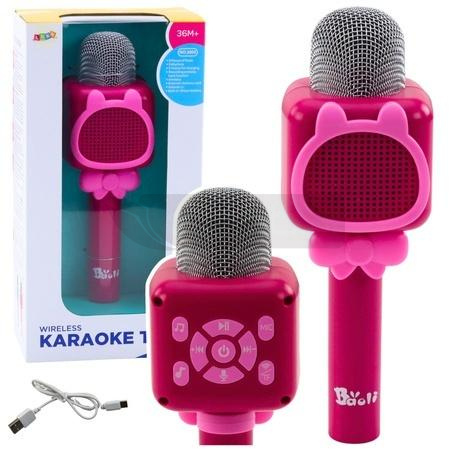 Mikrofon bezprzewodowy bluetooth różowy
