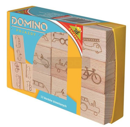 Domino drewniane - pojazdy