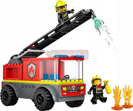 LEGO CITY 60463 Wóz strażacki z drabiną, zestaw klocków dla dzieci +4 lata