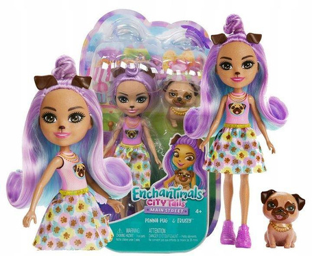 ENCHANTIMALS LALKA PENNA PUG + MOPS zwierzątko HKN11