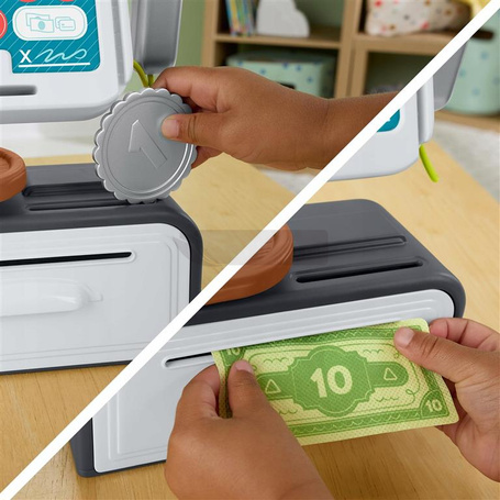 FISHER PRICE SKLEPIK KASA FISKALNA zabawka interaktywna dla dzieci +2 lata JGW98