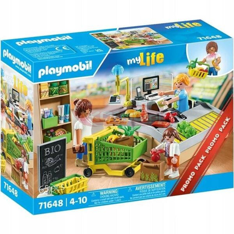 PLAYMOBIL MY LIFE 71648 Ekologiczny supermarket, zestaw do zabawy +4 lata