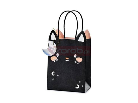 Torebka na prezenty Kot 8x14x18cm MIX