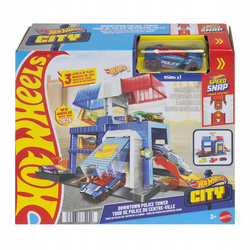HOT WHEELS CITY ZESTAW KOMISARIAT POLICJI + autko, zestaw dla dzieci +4 lat JHL74