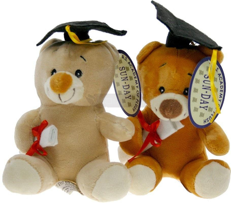 Maskotka Miś Absolwent 12cm MIX