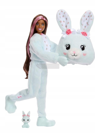 BARBIE CUTIE REVEAL SŁODKIE KOKARDKI LALKA W PRZEBRANIU słodkiego KRÓLICZKA JJP65