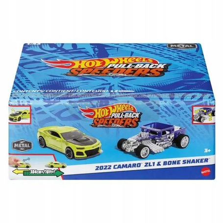 HOT WHEELS PULL-BACK SPEEDERS zestaw 2 aut 2022 Camaro ZL1 & Bone Shaker HWH56