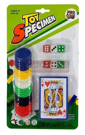 Gra karty kości żetony