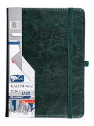Kalendarz 2026 B6 dzienny Jazz zielony
