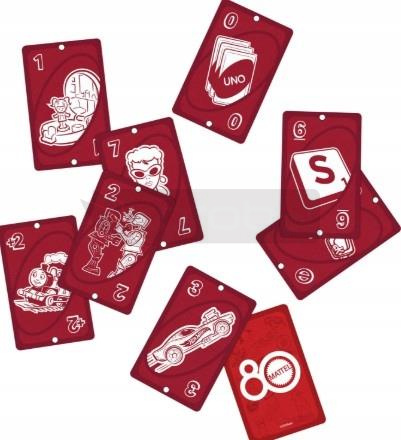 GRA KARTY UNO 80-leci firmy Mattel ,oryginalne kultowe karty, gra rodzinna FGK30