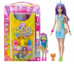 LALKA BARBIE COLOR REVEAL Neon Tie Dye zestaw 2 lalek Barbie i Chelsea HCD29