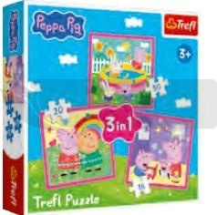 Puzzle 3w1 Peppa i przyjaciele TREFL