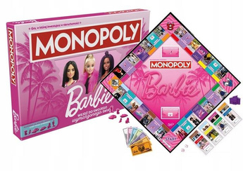 GRA PLANSZOWA MONOPOLY BARBIE wyjątkowa gra z Barbie, wersja polska +8 lat G0038