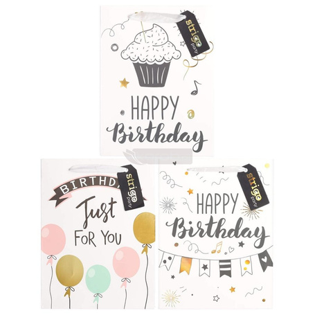 Torba prezentowa Party 18x23x10cm mix STRIGO