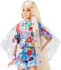 Lalka Barbie Extra Moda komplet w kwiatki blond włosy HDJ45