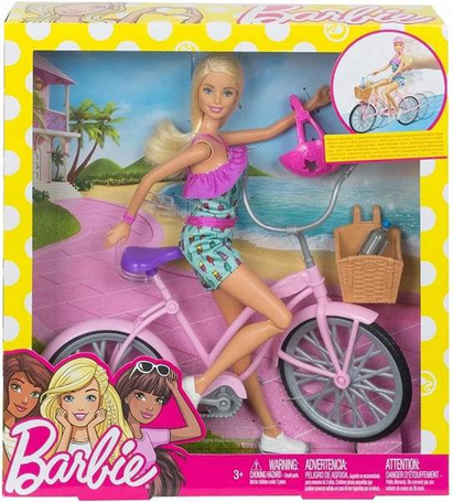 Lalka Barbie na rowerze FTV96